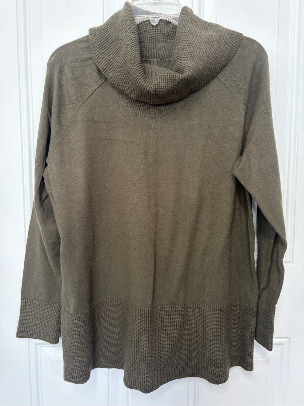 Olive Green Cowl Neck Sweater